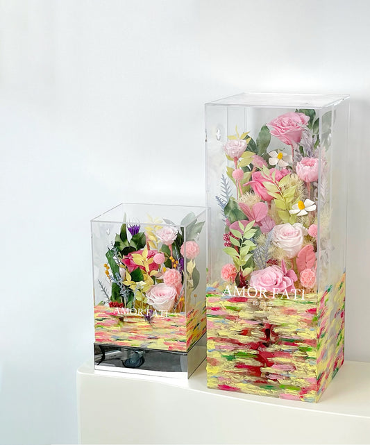 "Botanical Pondside" Preserved Flower Gift|Hand-Painted Series