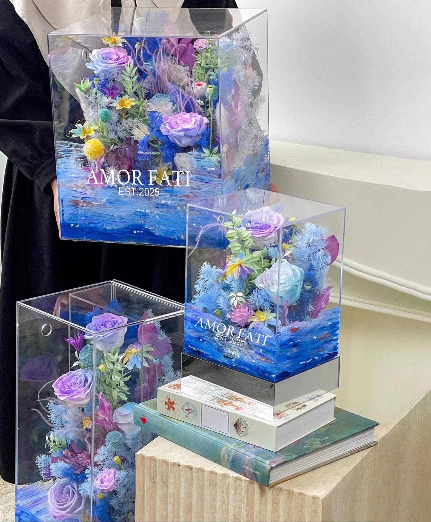 "Nymphéas"Preserved Flower Gift|Hand-Painted Series"