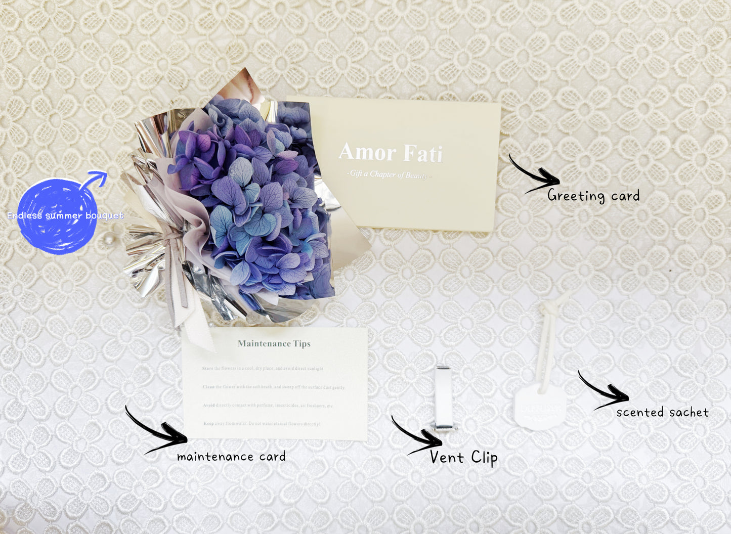 CAR DECOR | ENDLESS SUMMER | MINI PRESERVE BOUQUET