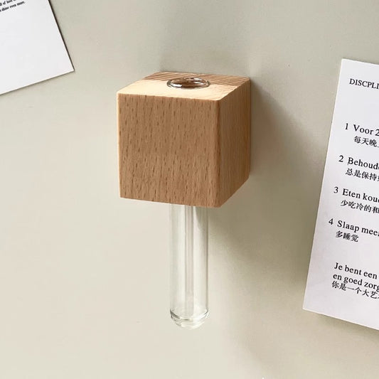 Walnut Magnetic Bud Vase Set