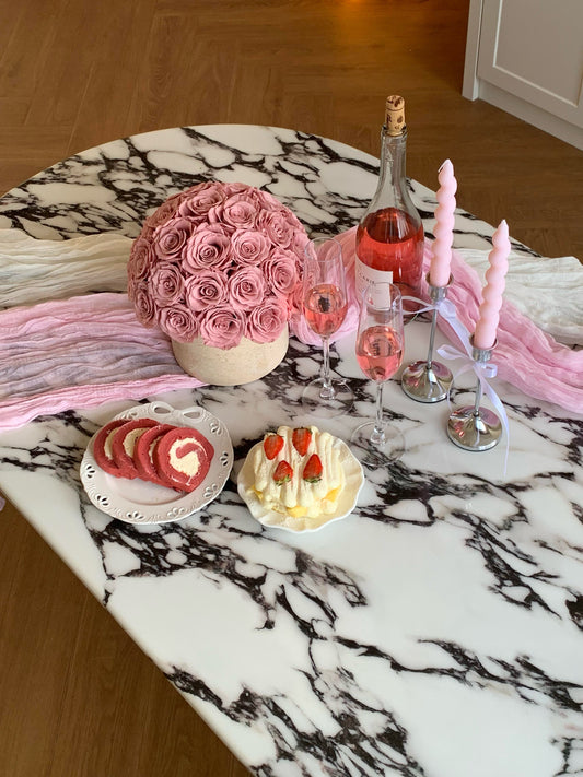 Amor Fati Preserved Flowers: Elevate Home Vibe with Blush Rose Decor