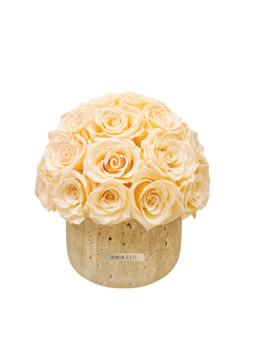 Natural Travertine Eternal Flower Home Decor