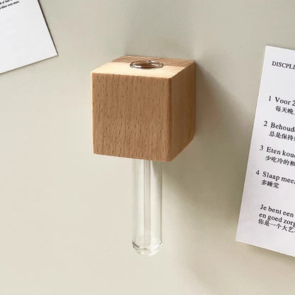 Walnut Magnetic Bud Vase Set