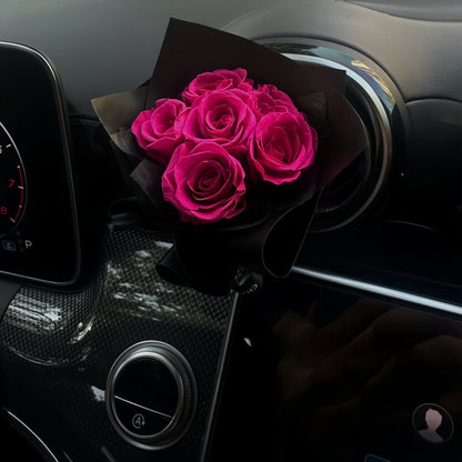CAR DECOR | PINK FLOYD ROSE | MINI PRESERVE BOUQUET