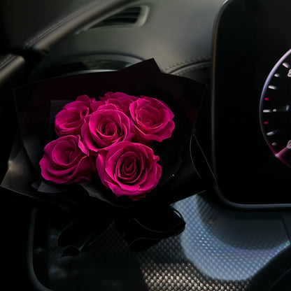CAR DECOR | PINK FLOYD ROSE | MINI PRESERVE BOUQUET