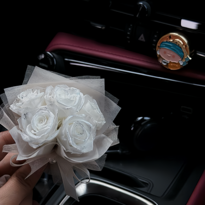 CAR DECOR | White Moonlight | MINI PRESERVE BOUQUET